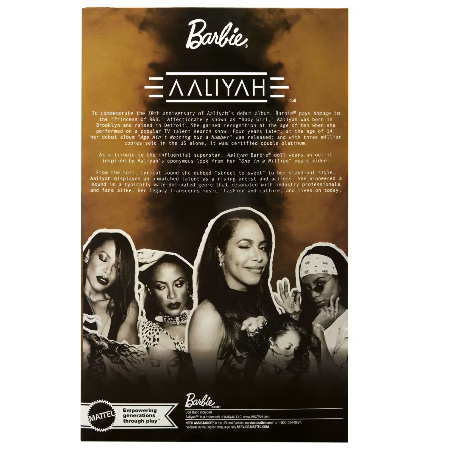 Barbie Signature Aaliyah 11.5" Collectible Doll in Black Faux Leather Outfit image 5