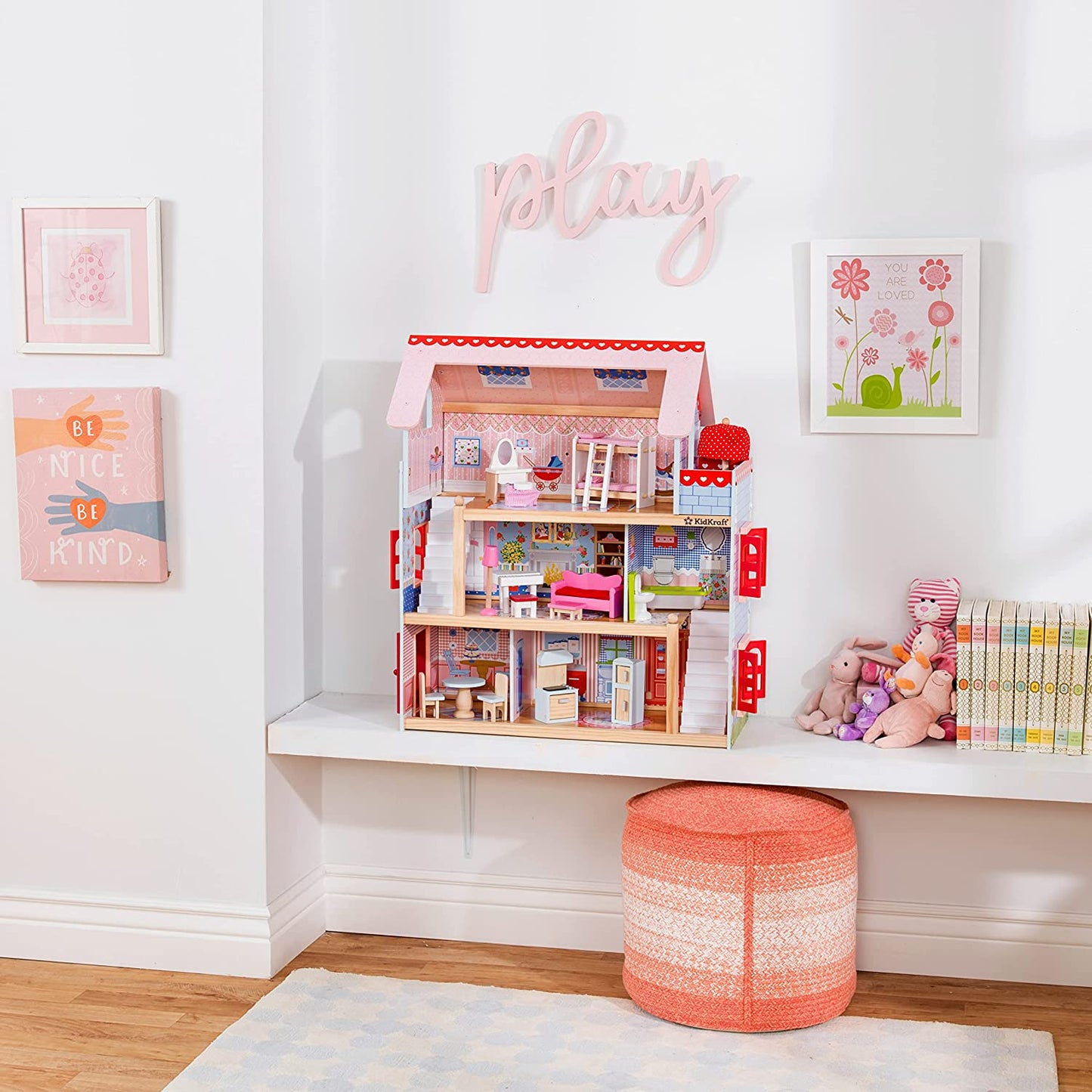 KidKraft Chelsea Doll Cottage Wooden Dollhouse with 16 Accessories image 6
