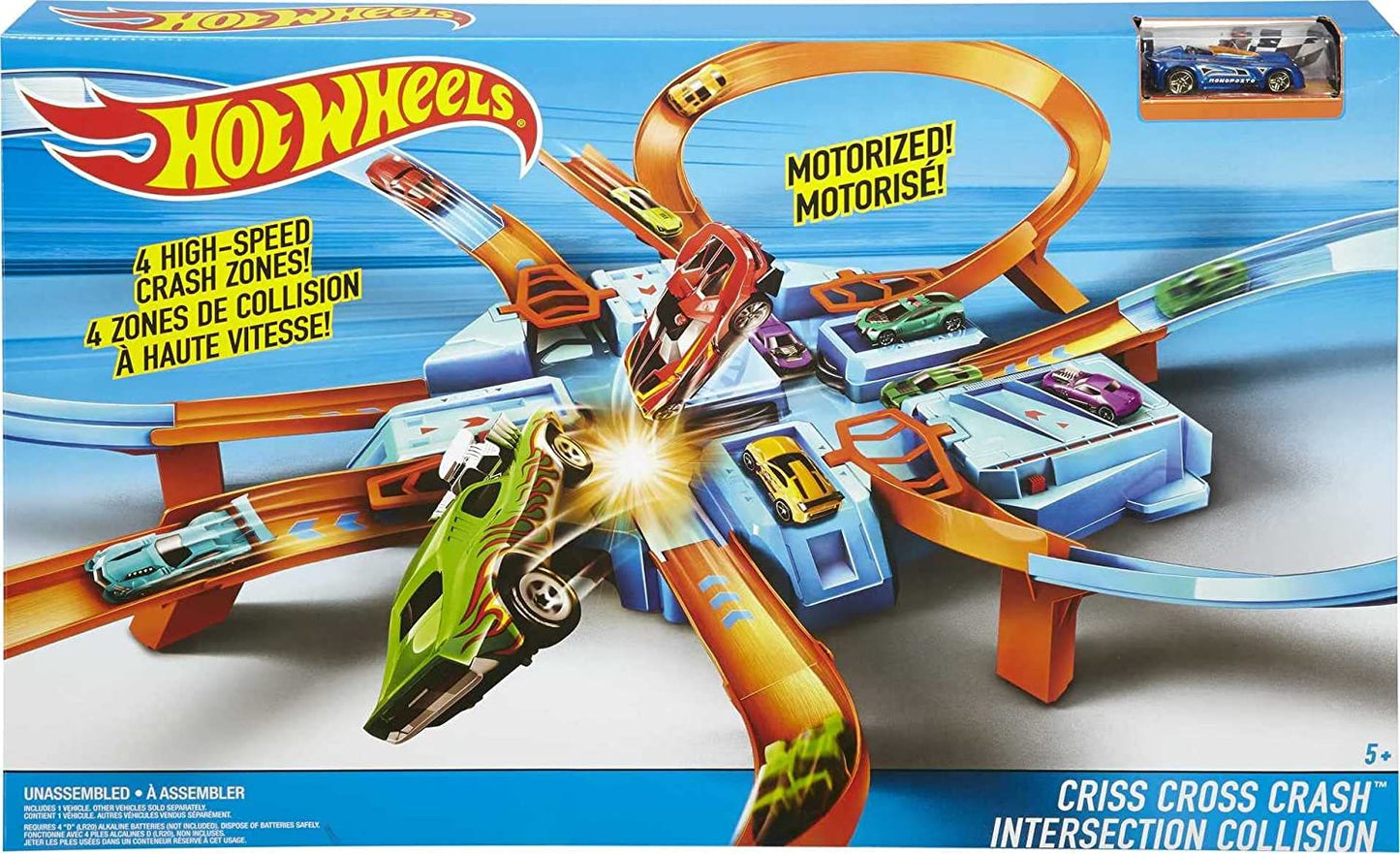 Hot Wheels Criss Cross Crash set with 1:64 Scale Vehicle image 5