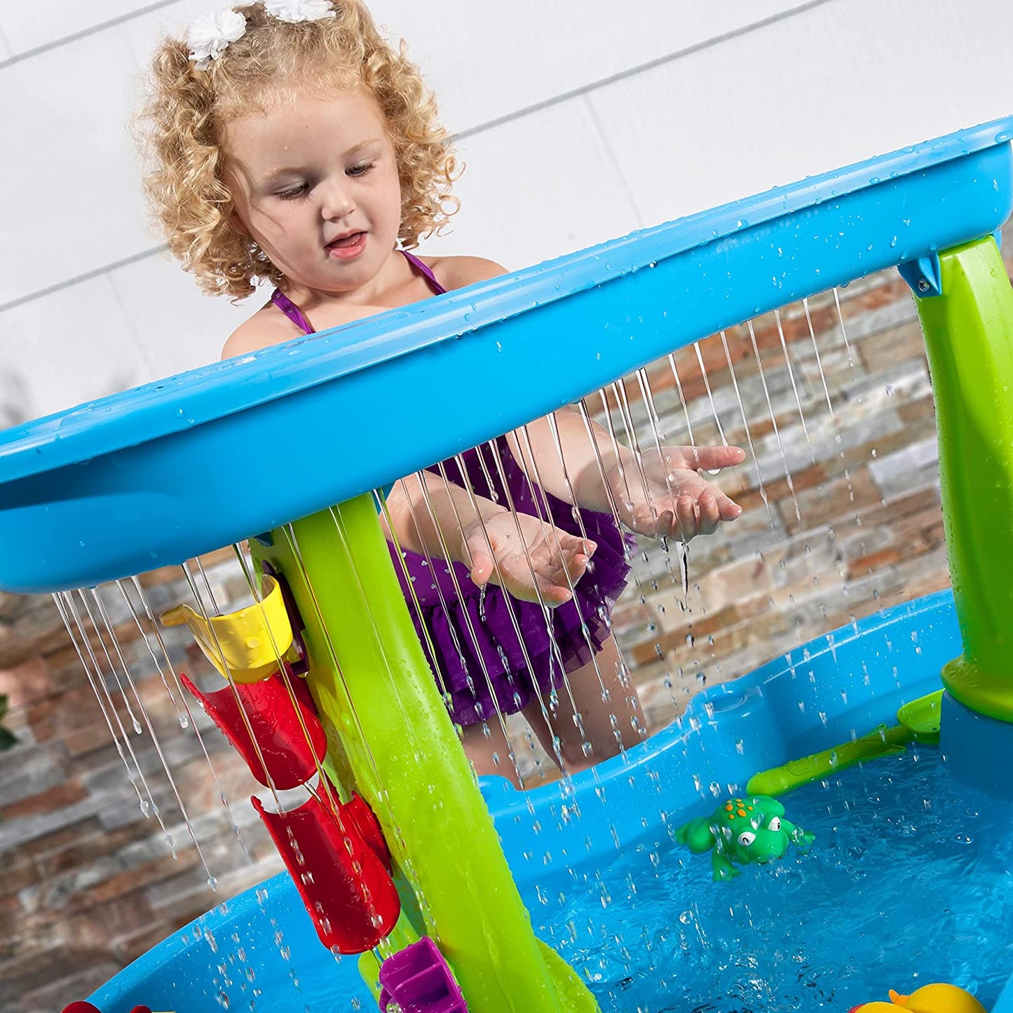 Step2 Rain Showers Splash Pond Water Table | Kids Water Play Table with 13Pc set image 6