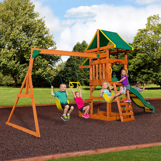 Backyard Discovery Tucson Cedar Wooden Swing Set image 1