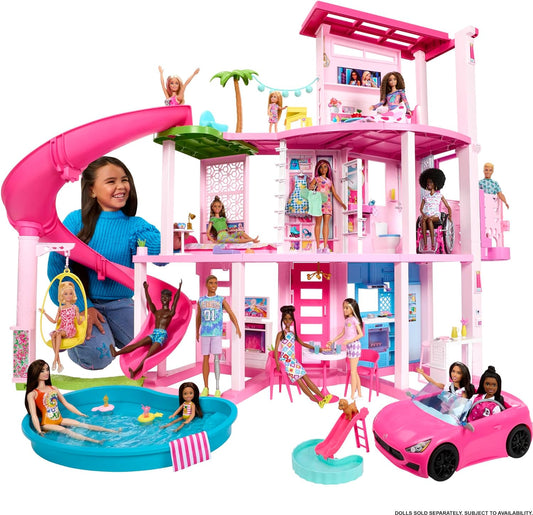 Barbie Dreamhouse Pool Party Doll House and Playset with 75+ Pieces image 1