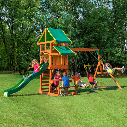 Backyard Discovery Tucson Cedar Wooden Swing Set image 0