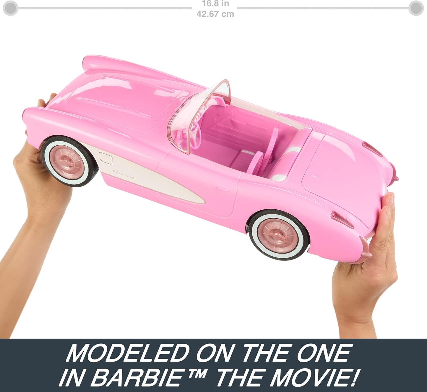 Hot Wheels RC Barbie Corvette Remote Control Car from Barbie: The Movie image 5