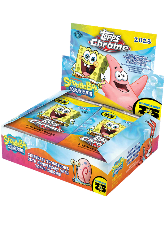 Topps 2025 Chrome SpongeBob 25th Anniversary - Hobby Box