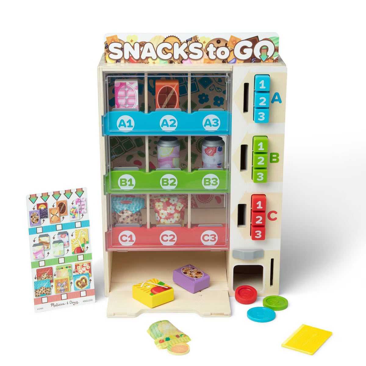 Melissa & Doug Sort Stock Select Wooden Food Vending Machine image 0