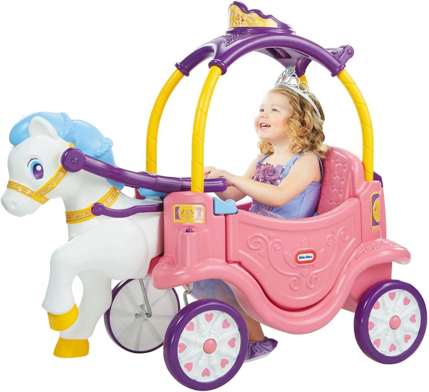 Little Tikes Princess Horse and Carriage Pedal Push Riding Toy image 1