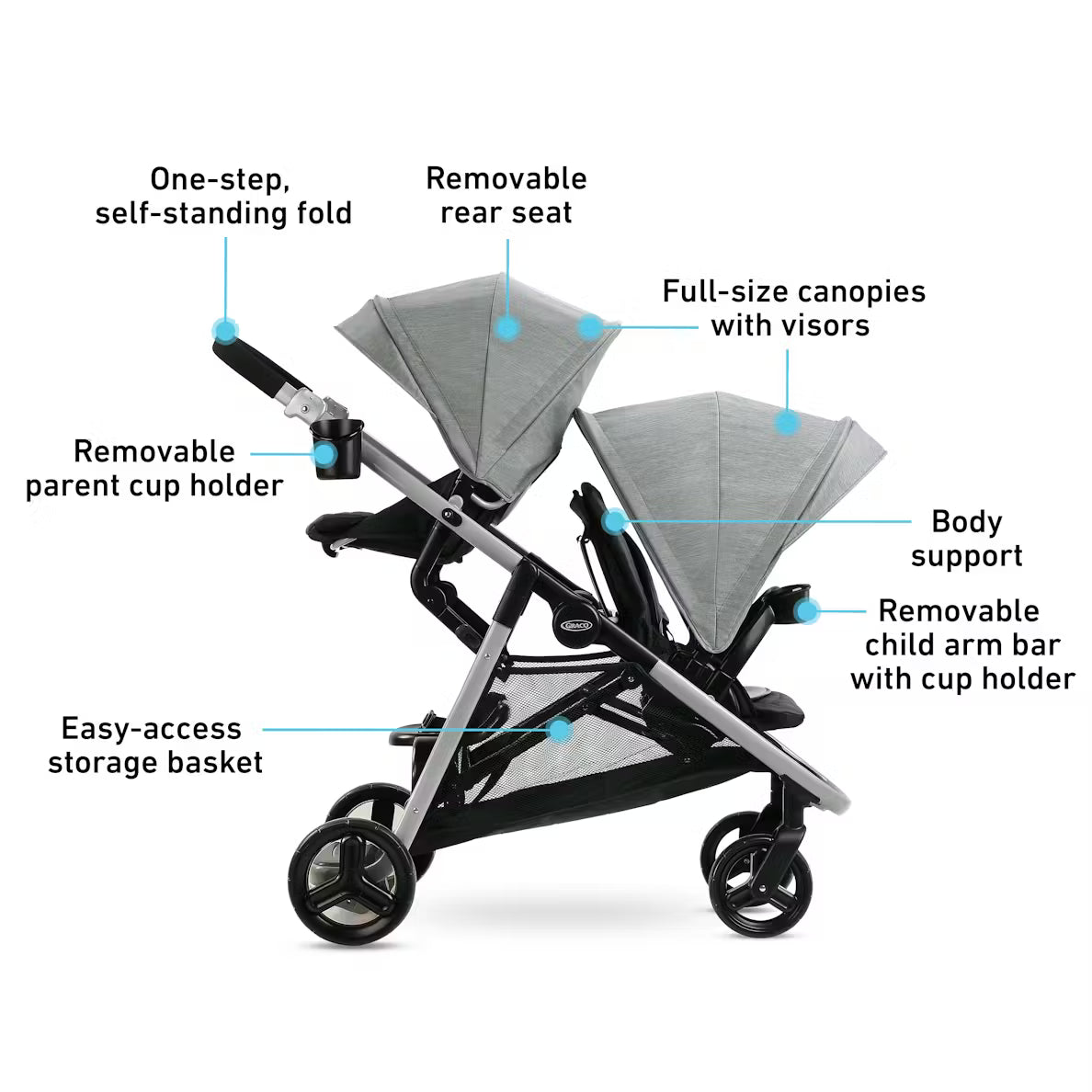 Graco Ready2Grow LX 2.0 Double Stroller image 1