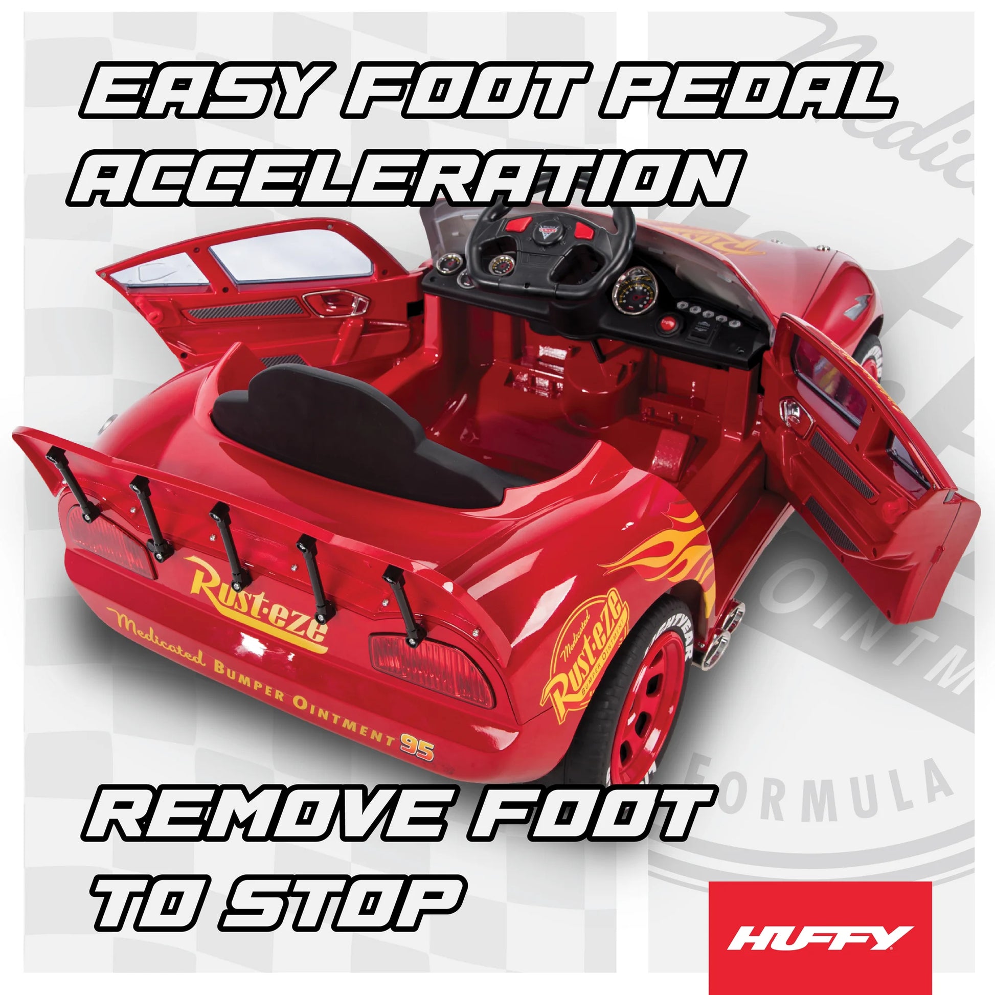 Huffy 6V Disney Pixar Lightning McQueen Ride-On Toy image 2