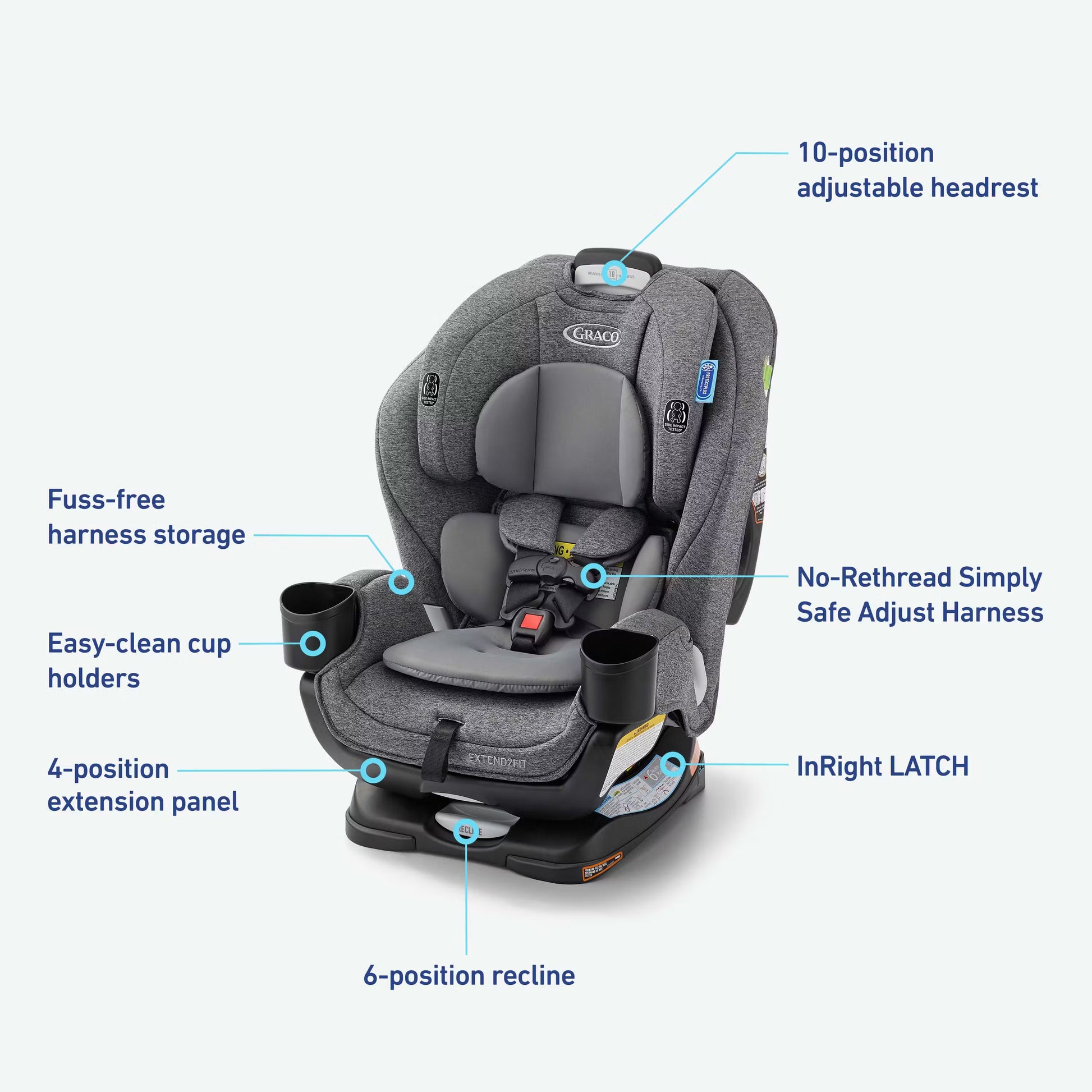 Graco Extend2Fit 3-in-1 Convertible Car Seat image 6