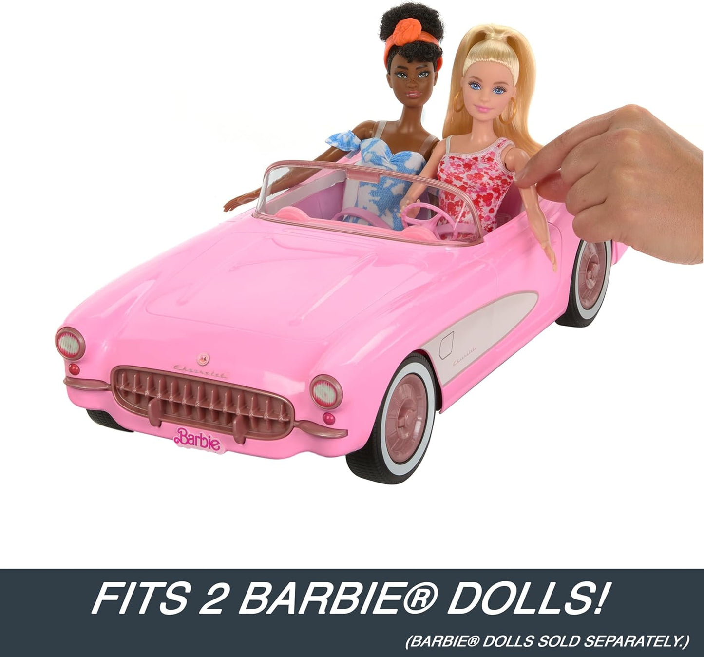 Hot Wheels RC Barbie Corvette Remote Control Car from Barbie: The Movie image 2