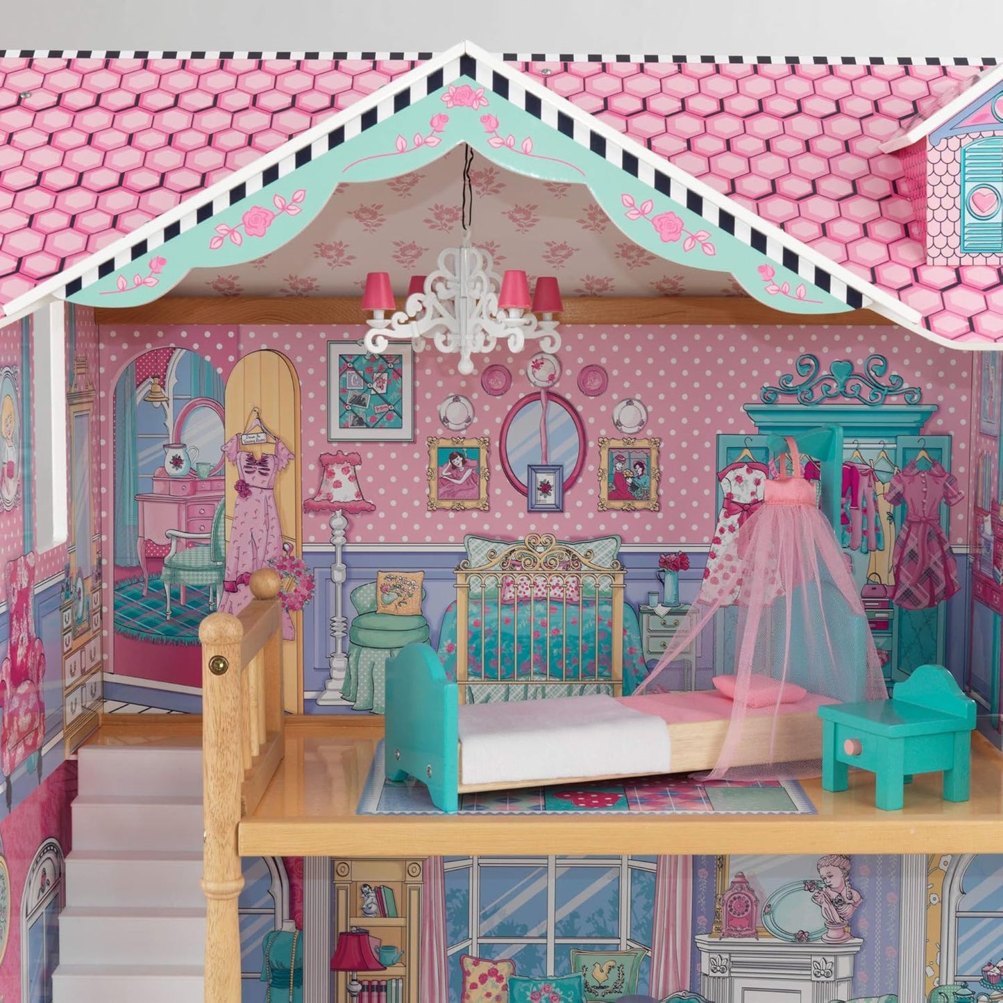 KidKraft Annabelle Wooden Dollhouse with Elevator image 4