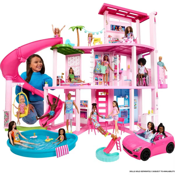 Barbie Dreamhouse Pool Party Doll House and Playset with 75+ Pieces image 1