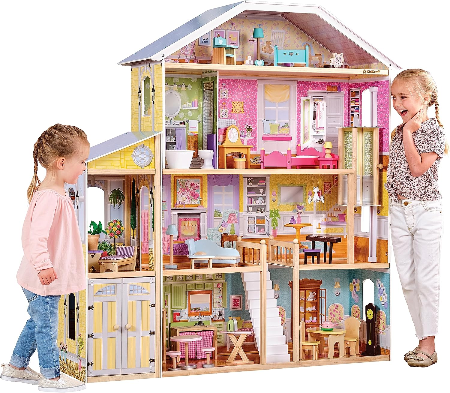 KidKraft Majestic Mansion Wooden Dollhouse with 34-Piece Accessories image 0