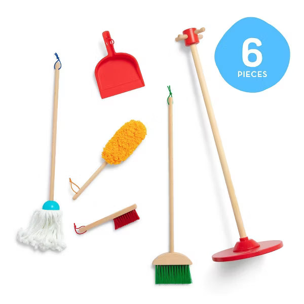 Melissa & Doug Dust Sweep Mop 6-Piece Pretend Play Set image 1