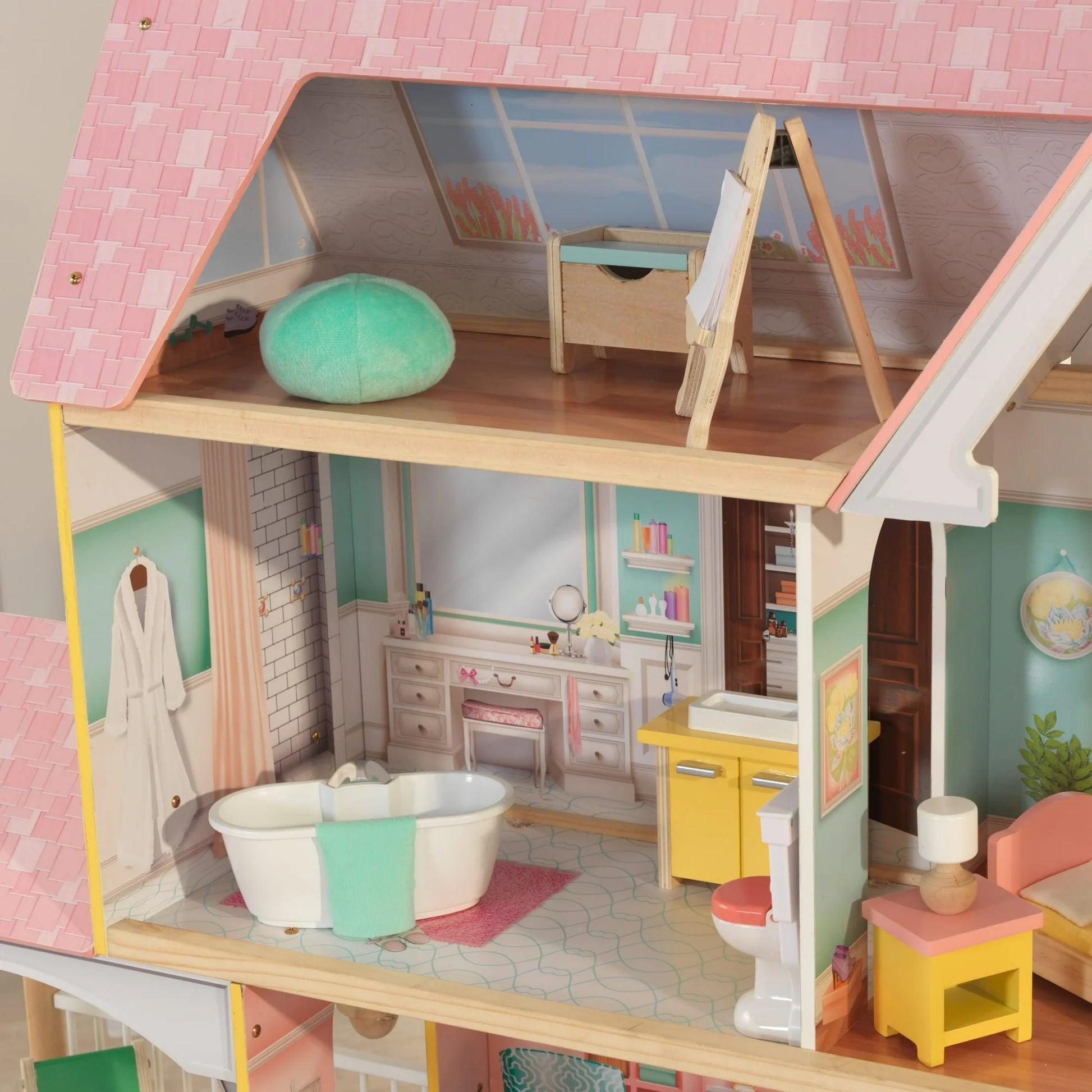 KidKraft Lola Mansion Wooden Dollhouse with 30 Accessories image 3