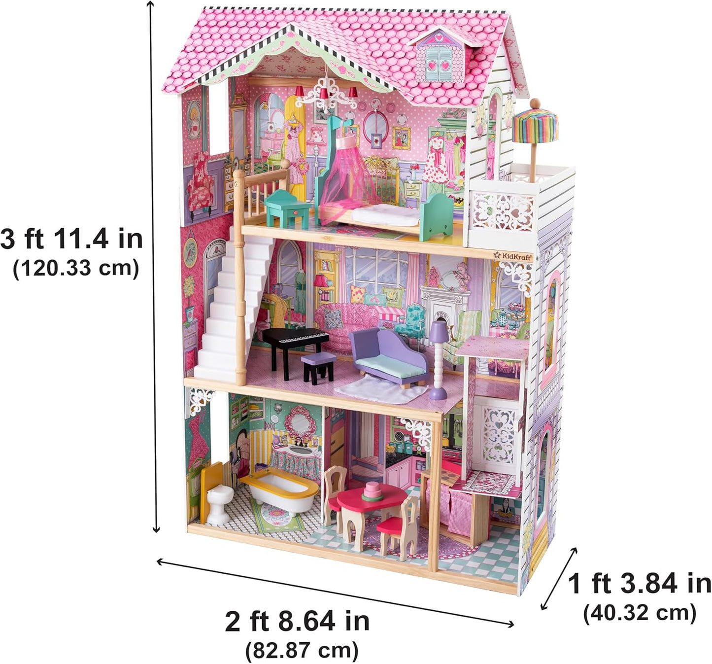 KidKraft Annabelle Wooden Dollhouse with Elevator image 10