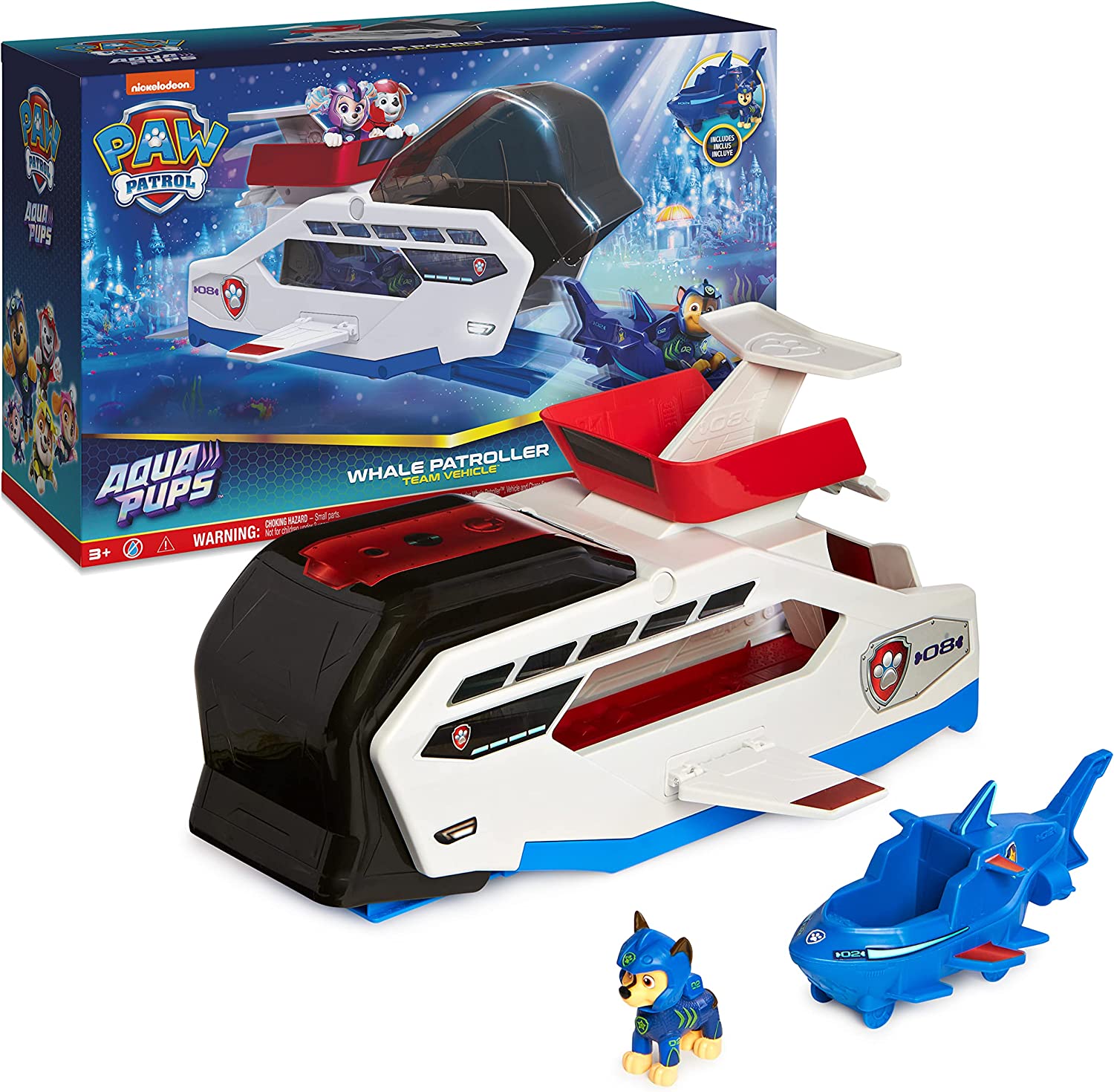 Paw Patrol Aqua Pups Whale Patroller Team Vehicle image 0