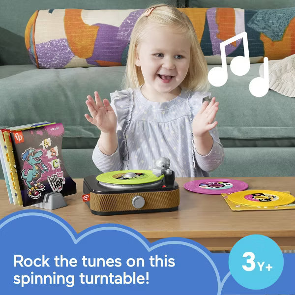 Fisher-Price Rockin' Record Player Musical Toy for Preschool Pretend Play image 1