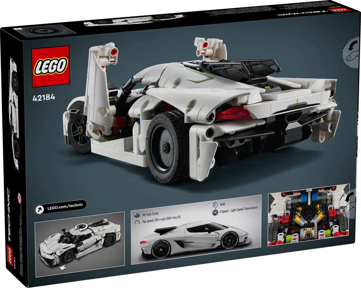 LEGO 42184 Technic Koenigsegg Jesko Absolut White Hypercar image 6