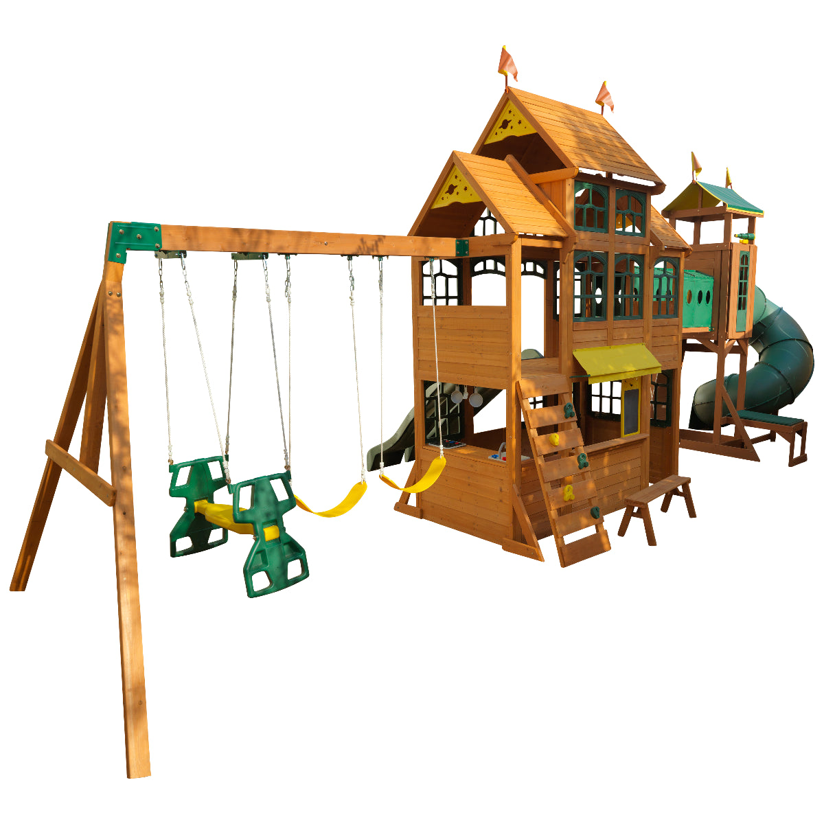 Kidkraft Bear Cave Lodge outdoor play set image 1