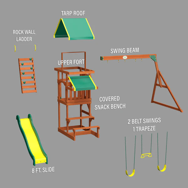 Backyard Discovery Tucson Cedar Wooden Swing Set image 6