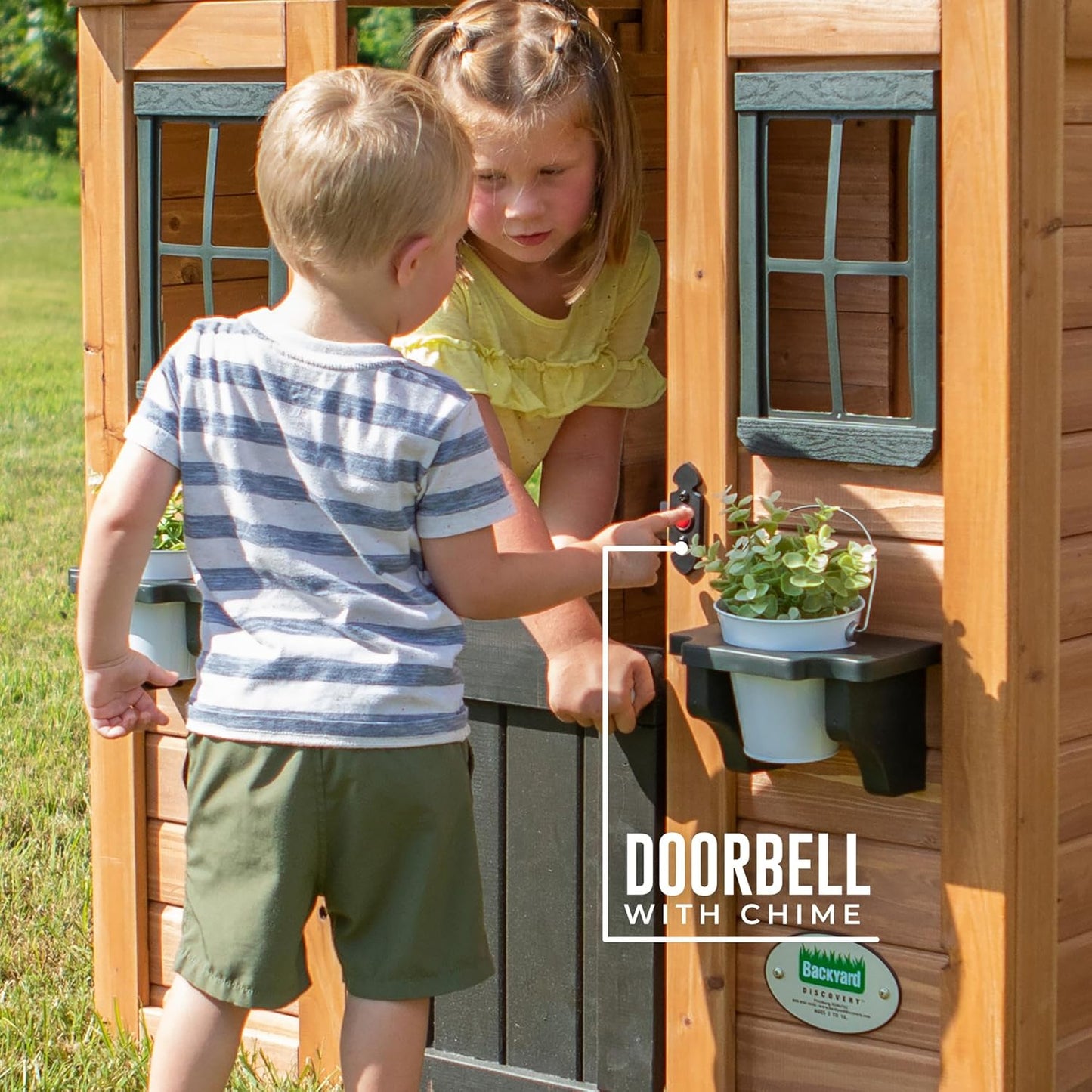 Backyard Discovery Sweetwater All Cedar Wooden Playhouse image 6