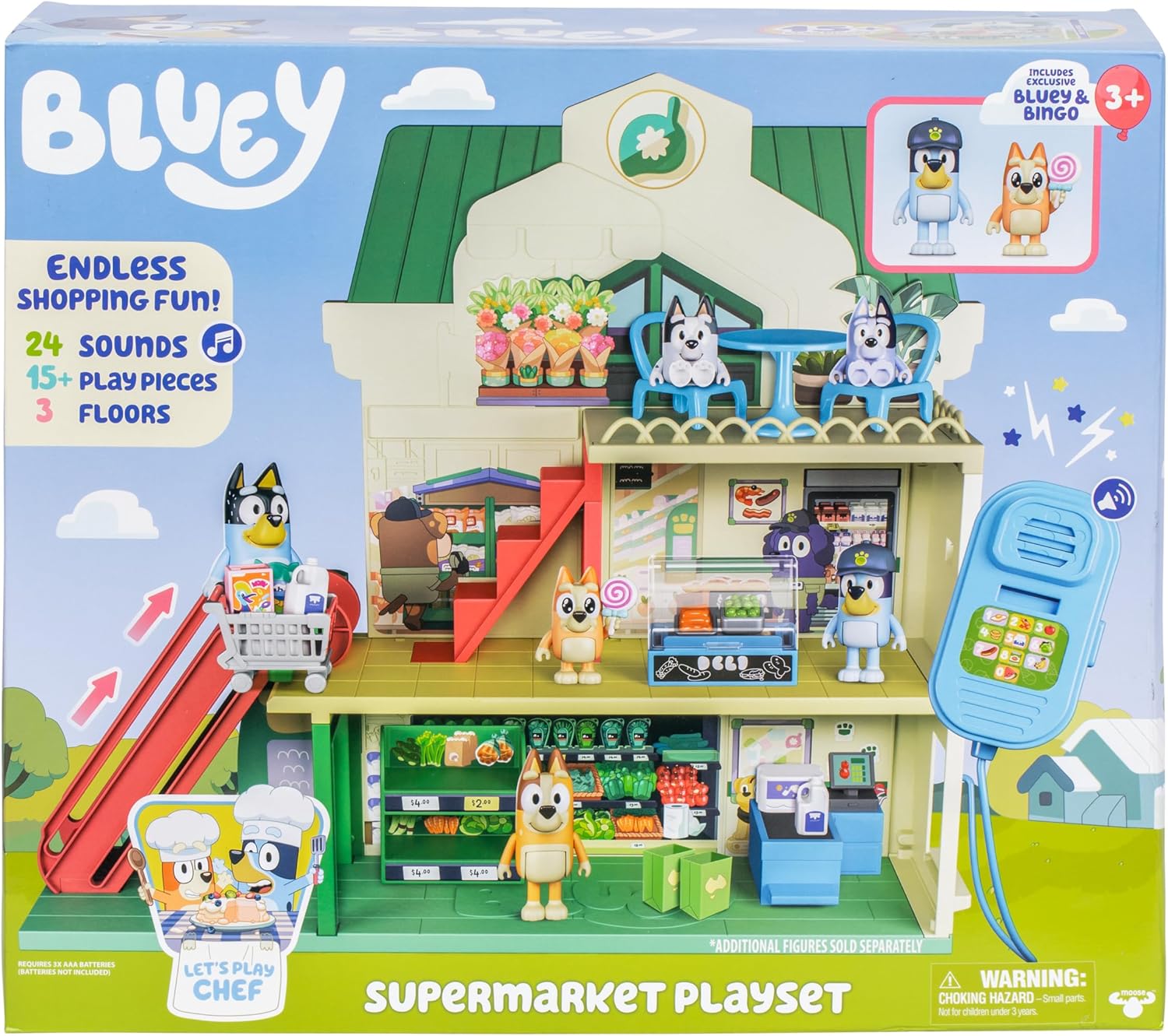 Bluey Let's Play Chef Supermarket Playset image 8