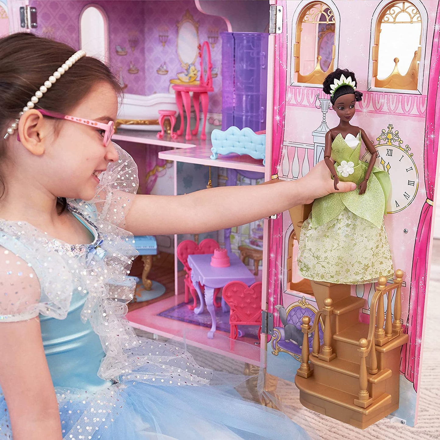KidKraft Disney Princess Dance & Dream Wooden Dollhouse, Over 4-Feet Tall image 9