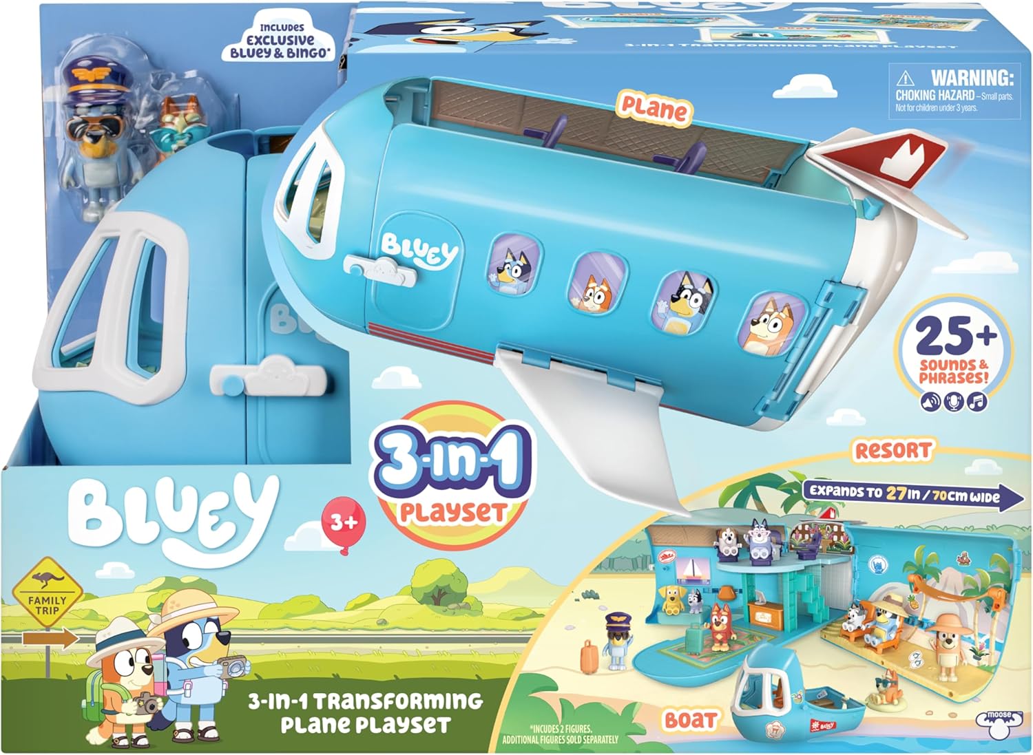 Bluey 3-in-1 Transforming Plane Playset image 1