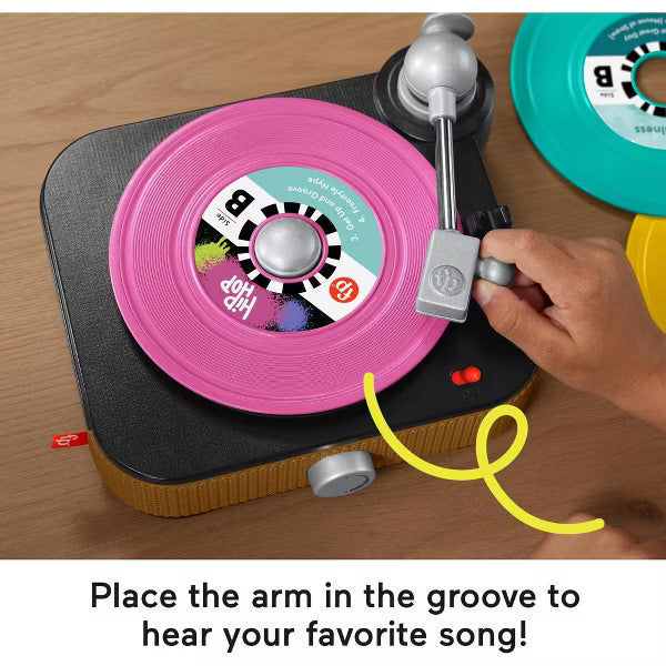 Fisher-Price Rockin' Record Player Musical Toy for Preschool Pretend Play image 2