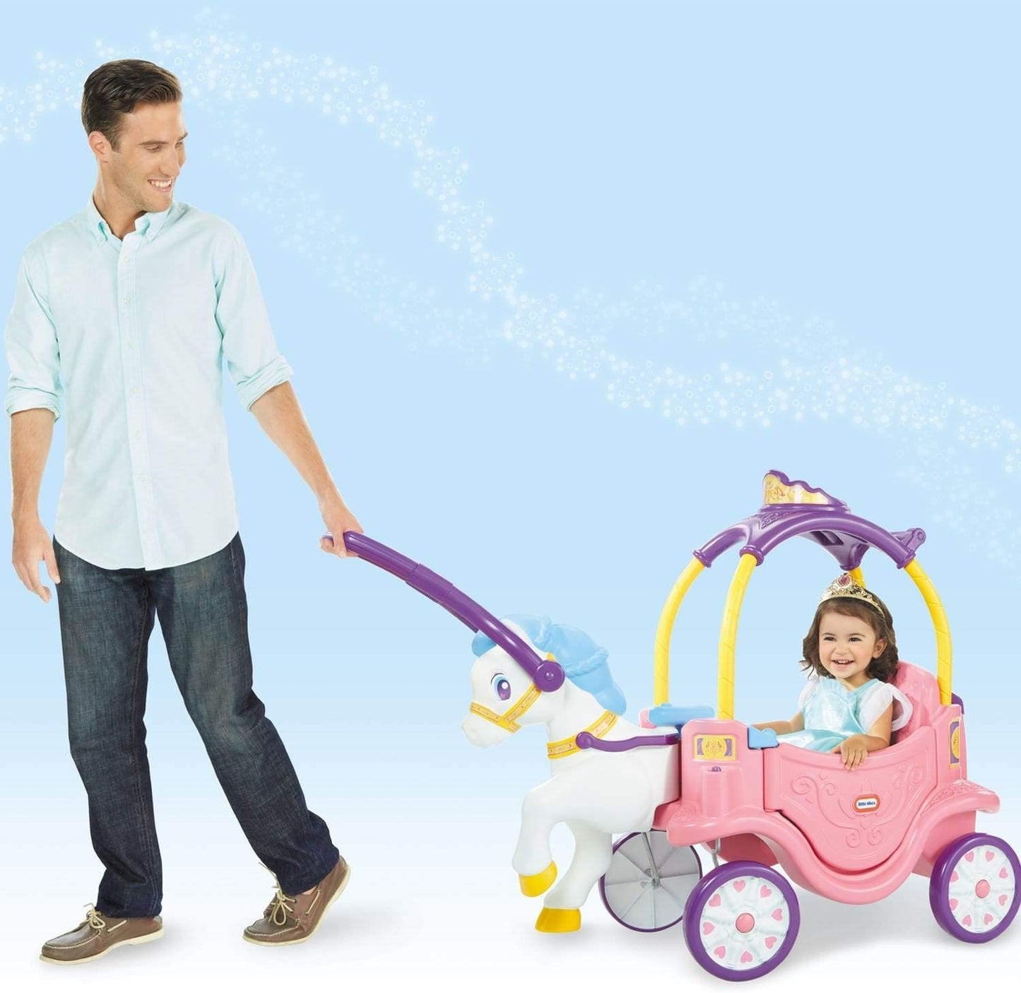 Little Tikes Princess Horse and Carriage Pedal Push Riding Toy image 3
