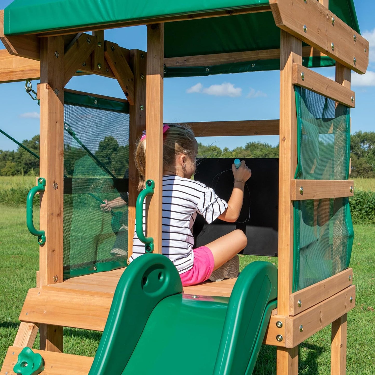Backyard Discovery Buckley Hill Cedar Wood Swing Set image 3