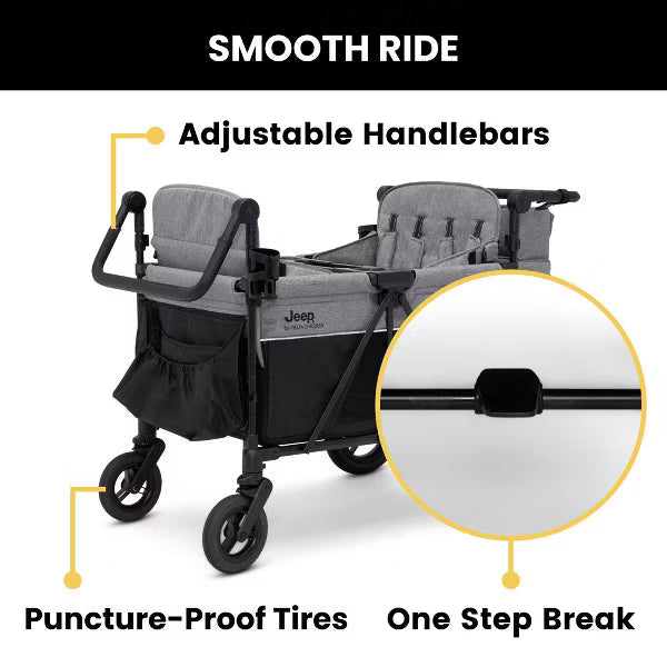 Delta Children Jeep Wrangler Deluxe Stroller Wagon with Cooler Bag image 5