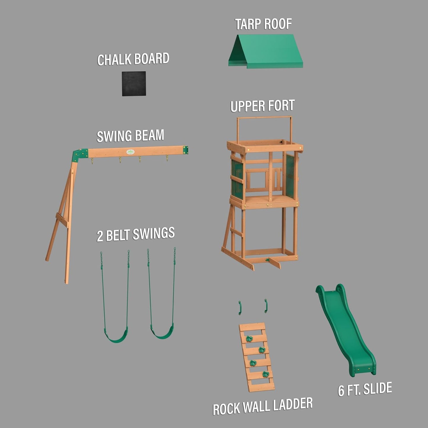 Backyard Discovery Buckley Hill Cedar Wood Swing Set image 7