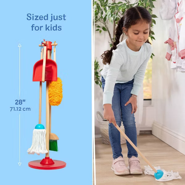 Melissa & Doug Dust Sweep Mop 6-Piece Pretend Play Set image 3
