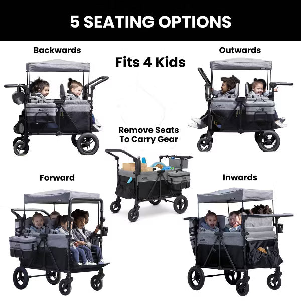 Delta Children Jeep Wrangler Deluxe Stroller Wagon with Cooler Bag image 2