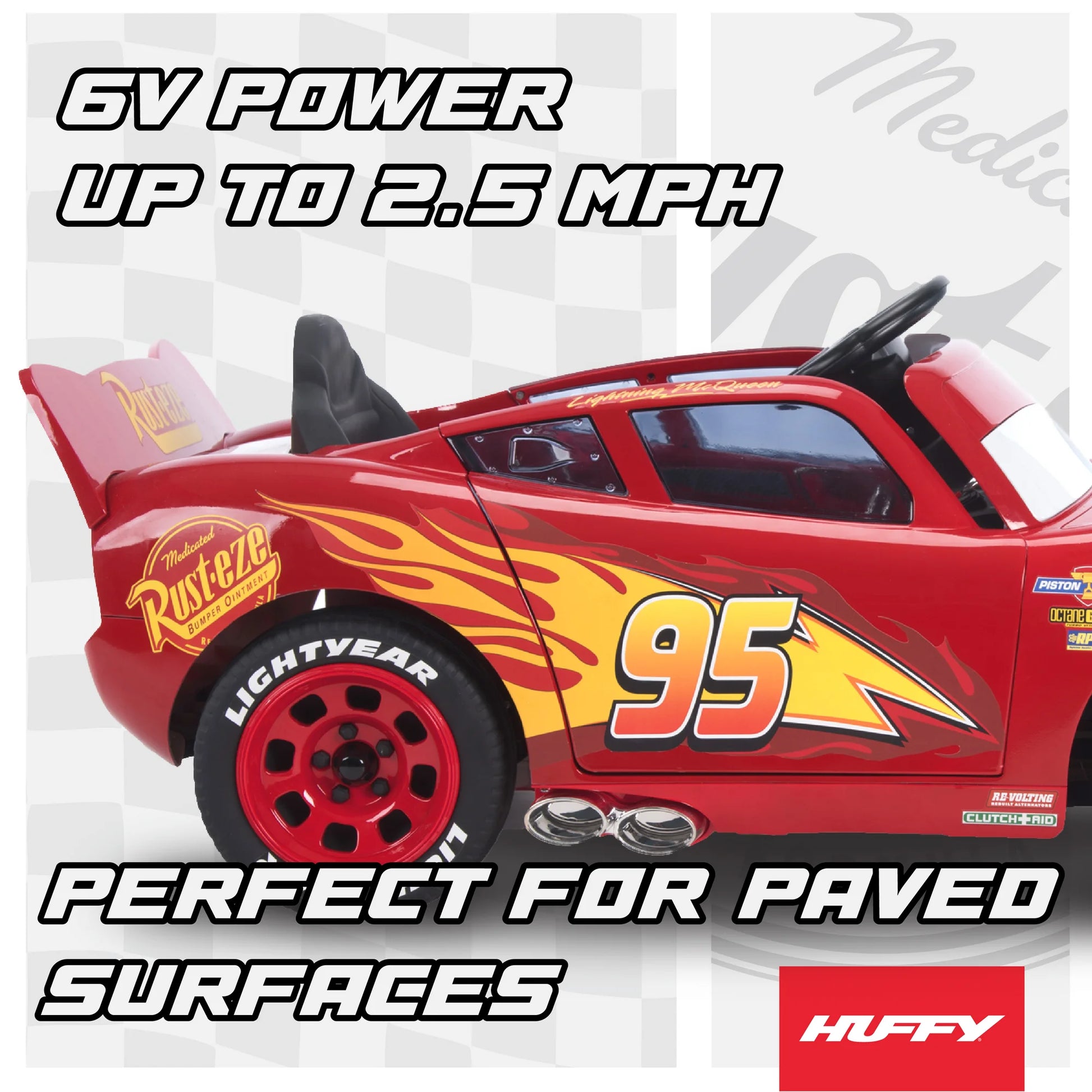 Huffy 6V Disney Pixar Lightning McQueen Ride-On Toy image 4