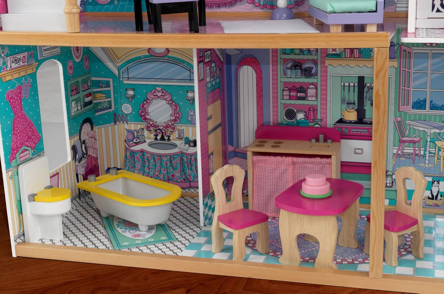 KidKraft Annabelle Wooden Dollhouse with Elevator image 3