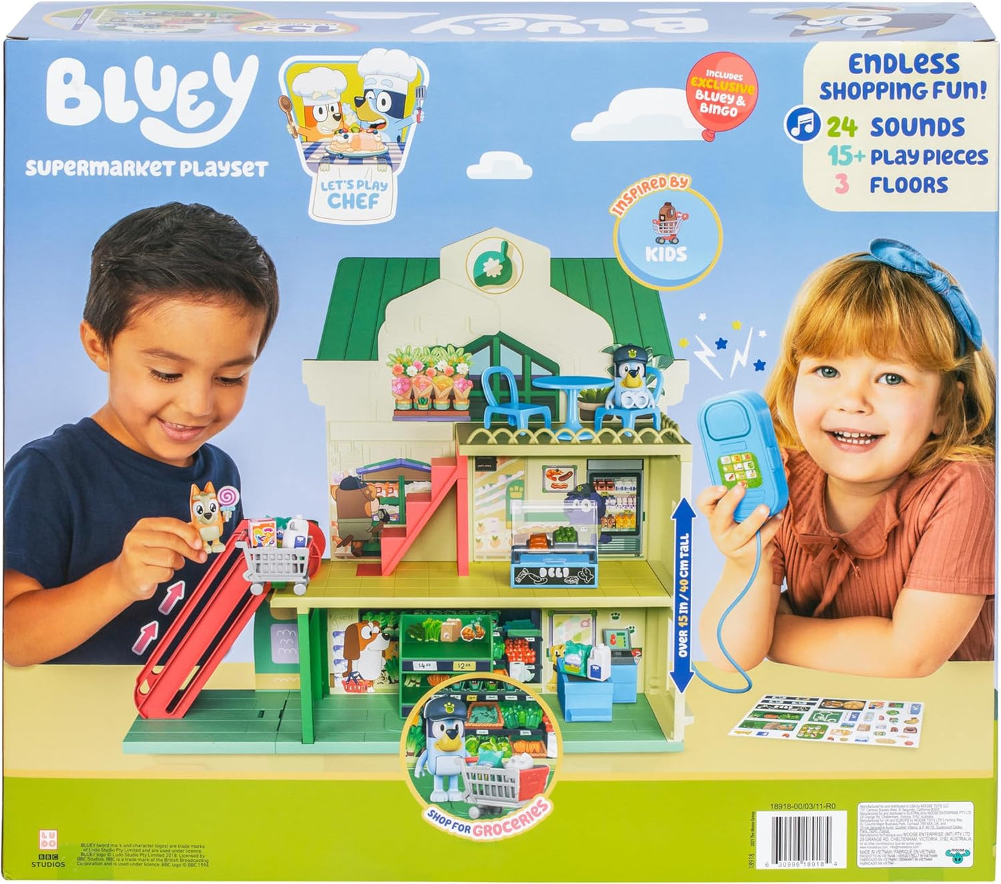 Bluey Let's Play Chef Supermarket Playset image 7