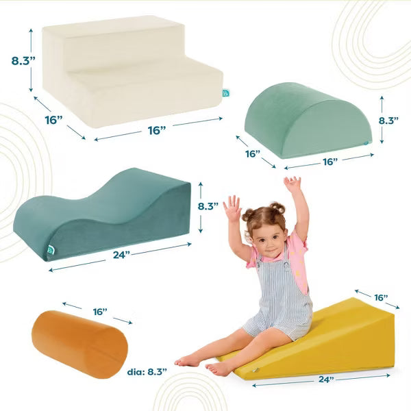 B. Toys Foam Building Shapes for Indoor Play Soft Play Equipment - 5pc image 8