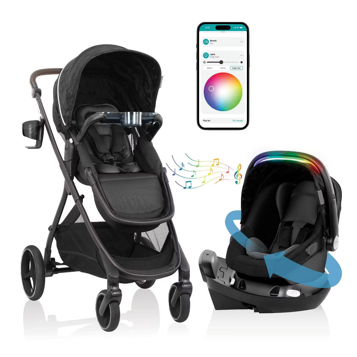 Evenflo Shyft Intuiti+ Travel System Featuring Revolve180 LiteMax NXT image 13