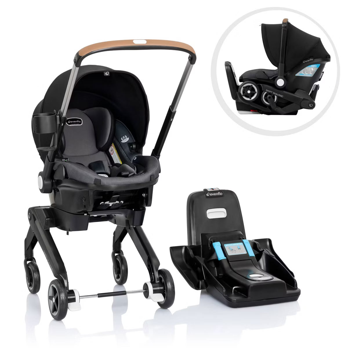 Evenflo Shyft DualRide Travel System with Carryall Storage image 0