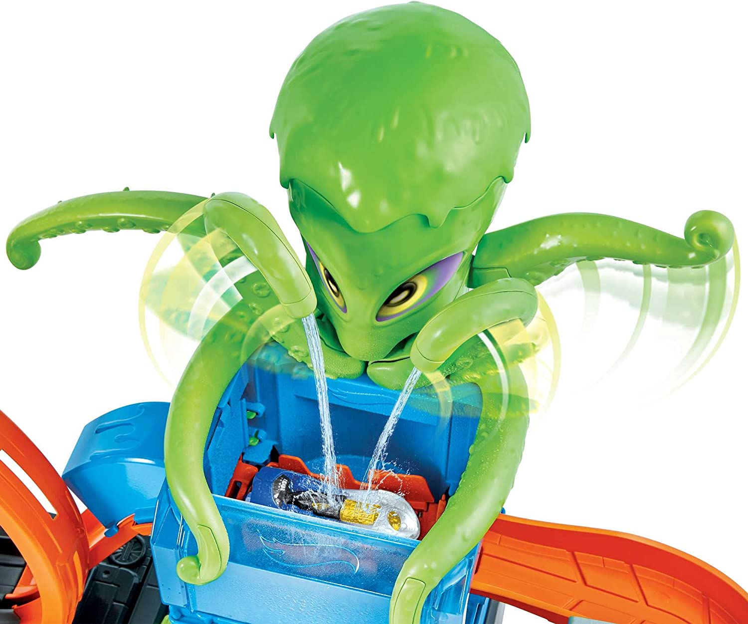 Hot Wheels City Ultimate Octo Car Wash & Color Reveal Car 8 Ft Track image 2