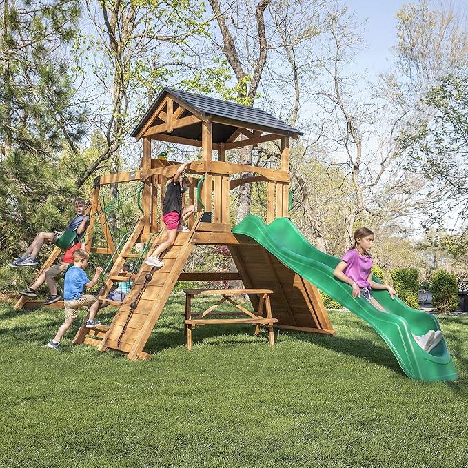Backyard Discovery Endeavor II Cedar Wood Swing Set image 0
