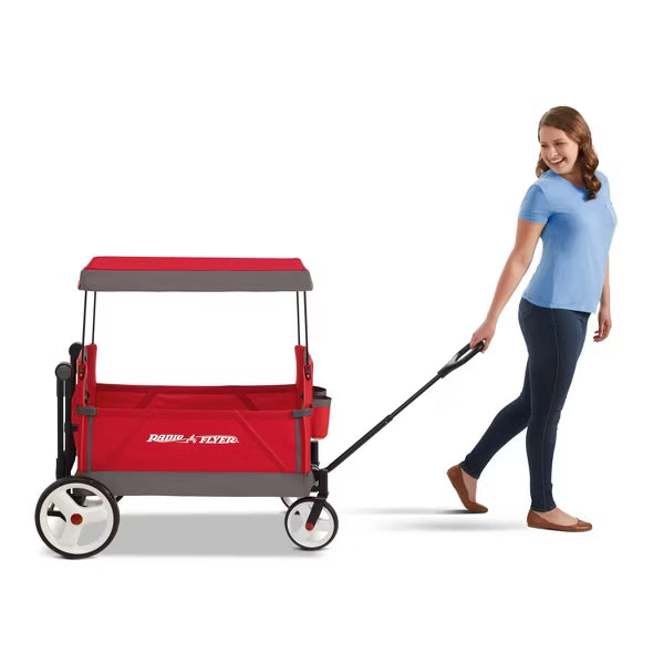 Radio Flyer Convertible Kid & Cargo Stroller Wagon with Canopy image 5