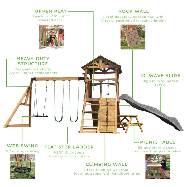 Backyard Discovery Endeavor II Cedar Wood Swing Set image 7