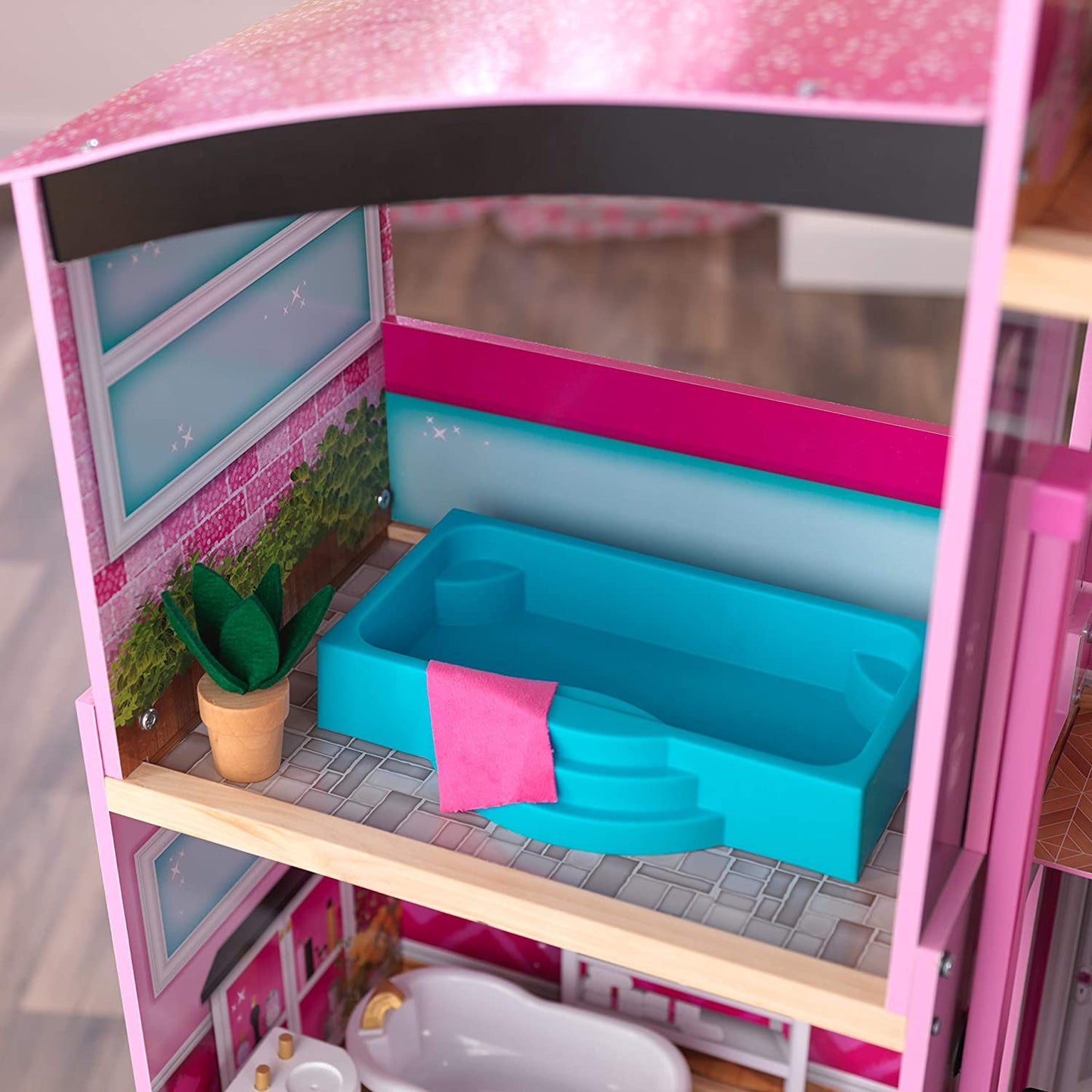 KidKraft Shimmer Mansion Wooden Dollhouse for 12-Inch Dolls image 4