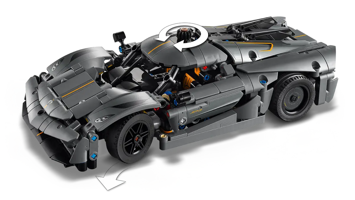 LEGO 42173 Technic Koenigsegg Jesko Absolut Grey Hypercar image 5