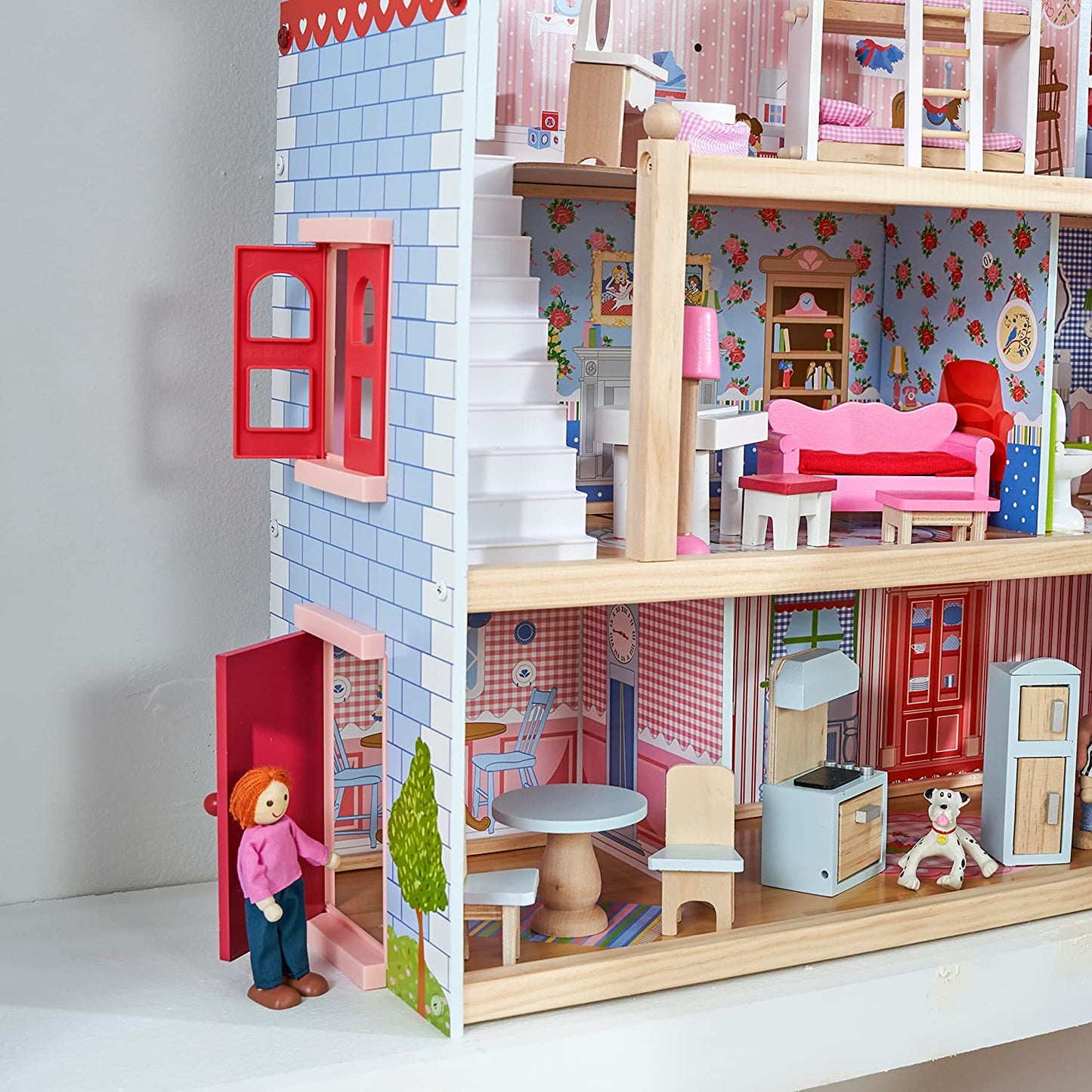 KidKraft Chelsea Doll Cottage Wooden Dollhouse with 16 Accessories image 5